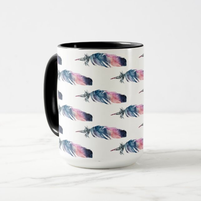 "Fjädrar" Kaffe Mugg (Framsida vänster)