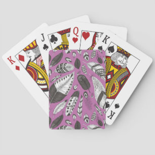Fjädrar mönster casinokort