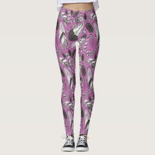 Fjädrar mönster leggings