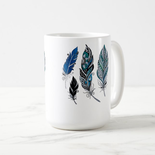 Fjädrar och färger dansar  kaffemugg (Framsida höger)