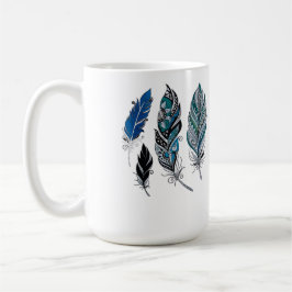 Fjädrar och färger dansar  kaffemugg