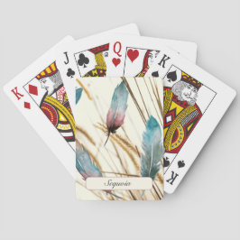 Fjädrar och gräs casinokort