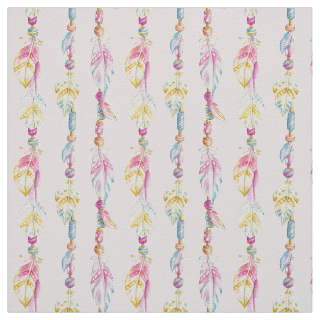 Fjädrar och konfektyr av pärlor tyg (Prov)