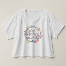 Fjädrar och pärlor slutar aldrig att vara vackra tee shirt