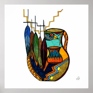 Fjädrar och pottsprit poster