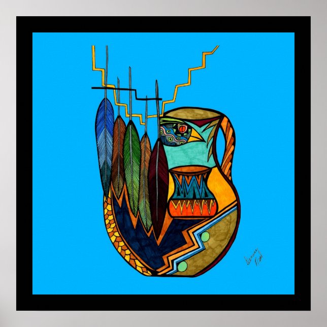 Fjädrar och pottsprit poster (Framsidan)