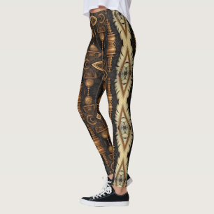 Fjädrar och redskap Steampunk Leggings