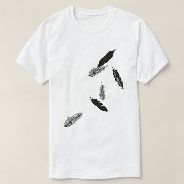 fjädrar t shirt (Design framsida)