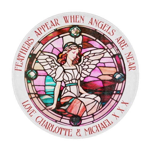 Fjädrar uppträder när Änglar är nära fastfärgat gl (Framsidan)