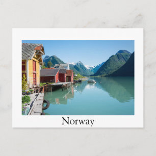 Fjæ rland och fjord, Norge gräns vykort