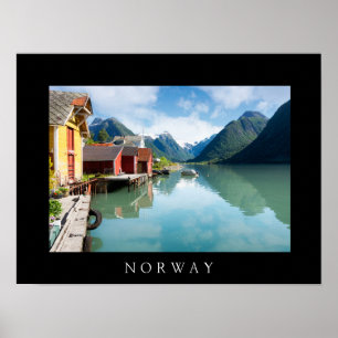 Fjaerlandsfjord fjordlandskap i Norge Poster