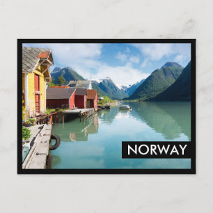 Fjaerlandsfjord fjordlandskap i Norge Vykort