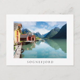 Fjaerlandsfjord fjordlandskap i Norge Vykort