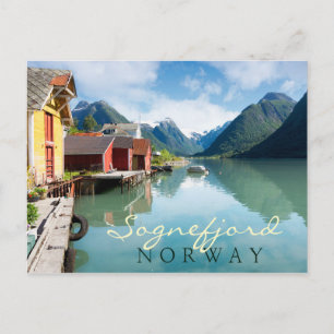 Fjaerlandsfjord fjordlandskap i Norge Vykort