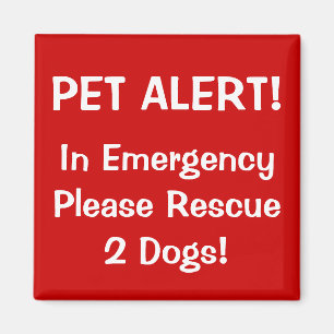 Fjaktlarm för Pet-varningar! Magnet