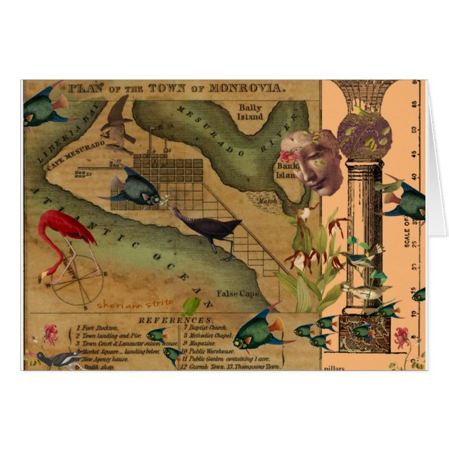 Fjäll av pelare hälsningskort (Framsidan Horizontal)