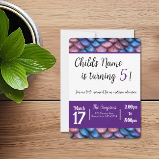 Fjäll av Sjöjungfru Inbjudningar