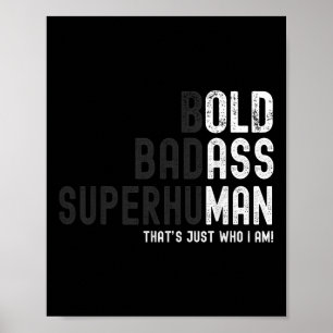 Fjäll, fet, usel, supermänniska, Pappa farmpa Fath Poster