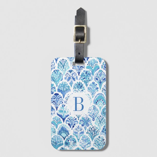 Fjäll för fisk för vattenfärg för PAISLEY Bagagebricka (Framsida vertikal)