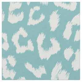 Fjäll för tryck för AquablåttLeopard stort Tyg