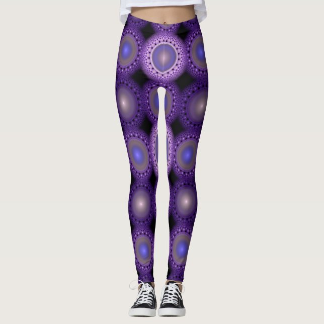 Fjällblått mönster leggings (Framsida)