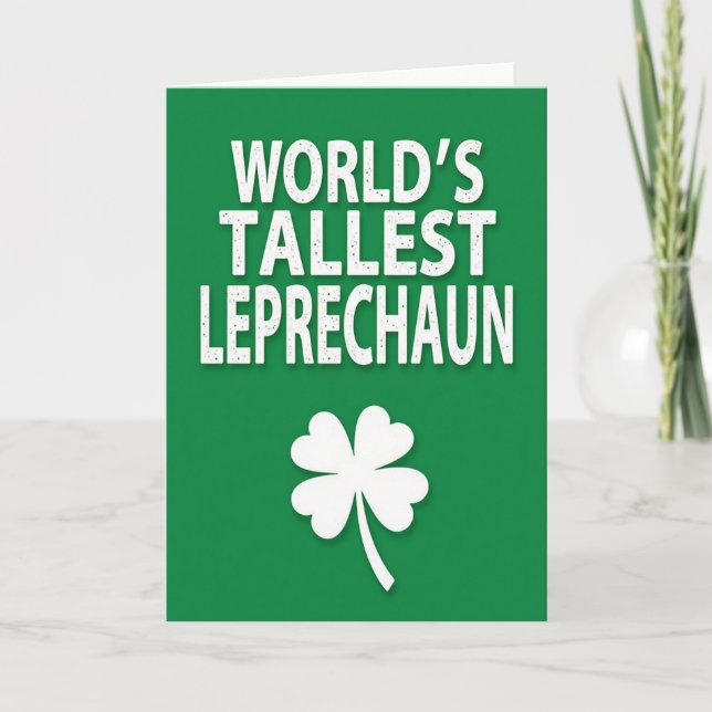 Fjällig Leprechaun-önskningskort Kort (Framsida)