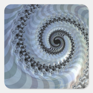 Fjällstreck över Spiral Fyrkantigt Klistermärke