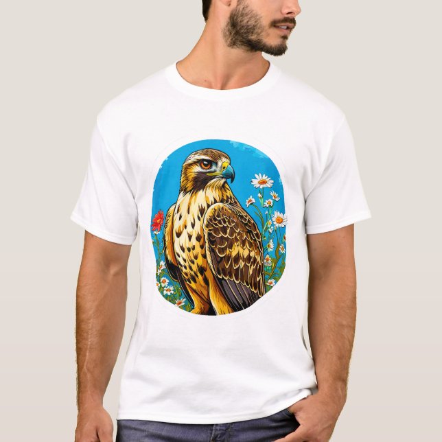Fjällvråk fågel t shirt (Framsida)