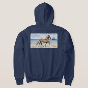 Fjara Isländsk häst akvarell på stranden T Shirt
