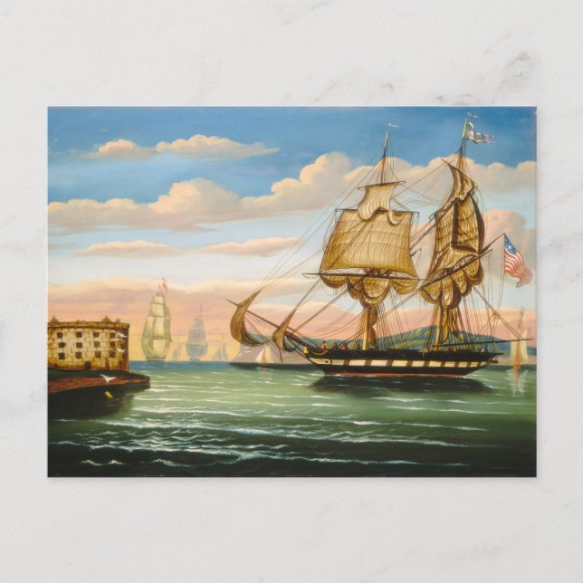 Fjärd av New York, solnedgång Vykort (Framsida)