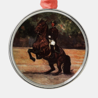 Fjärd Lipizzaner Levade Julgransprydnad Metall