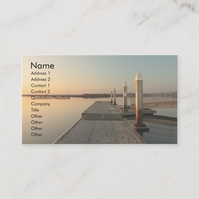 Fjärd på gryningvisitkort 2 visitkort (Framsida)