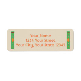 Fjärde adressetikett returadress etikett