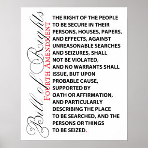 Fjärde ändringen Poster