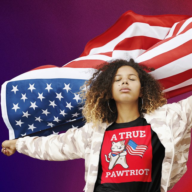 FJÄRDE AV JULY CAT T-SHIRTS PAWTRIOT! (Skapare uppladdad)