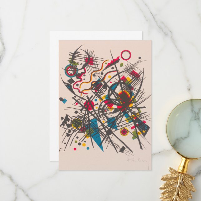 Fjärde Bauhaus-plånbok av Wassily Kandinsky Tack Kort (Fram/Back In Situ)