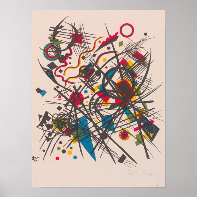Fjärde Bauhaus Wallet, 1923 av Wassily Kandinsky Poster (Framsidan)