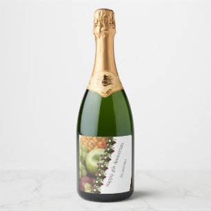 Fjärde Bröllop-årsdagen för frukt och blommor