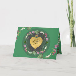 Fjärde Bröllop-årsdagen för Fruktens Blommigt Häls Tack Kort