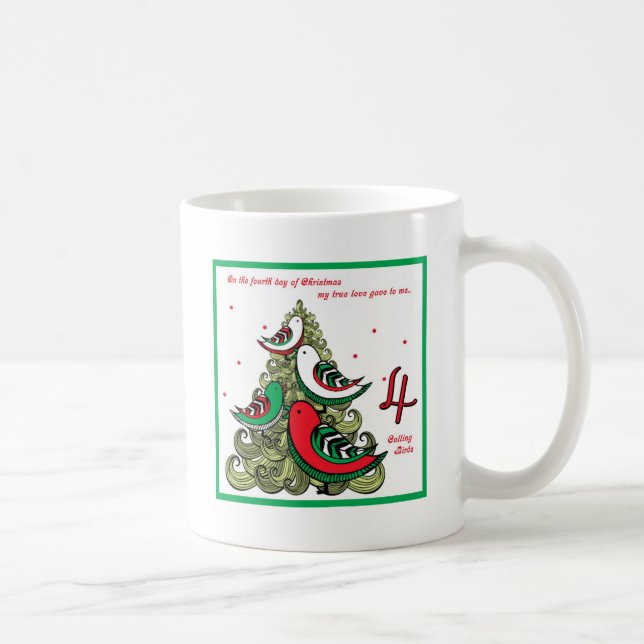Fjärde dag av jul kaffemugg (Höger)