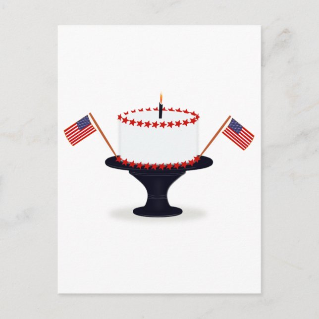 Fjärde/fjärde juli: postkort för kummel vykort (Framsida)