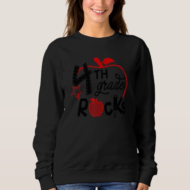 Fjärde fjärde Klass-Sten-Back to school-Studenter- T Shirt (Framsida)