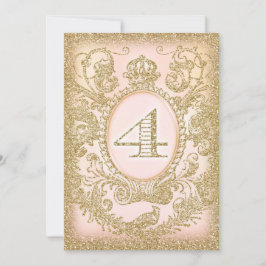 Fjärde födelsedag Gång på en tidsprinsessa Inbjudningar