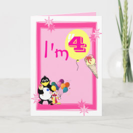 Fjärde födelsedag kort