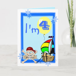 Fjärde födelsedag kort