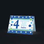 Fjärde födelsedagskortet, Personlig kort! Kort<br><div class="desc">Personlig gratulerar på 4e födelsedagen!</div>