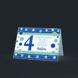 Fjärde födelsedagskortet, Personlig kort! Kort<br><div class="desc">Personlig gratulerar på 4e födelsedagen!</div>