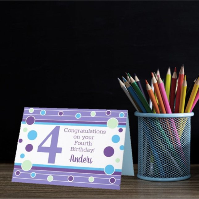 Fjärde födelsedagskortet, Personlig kort! Kort (Skapare uppladdad)