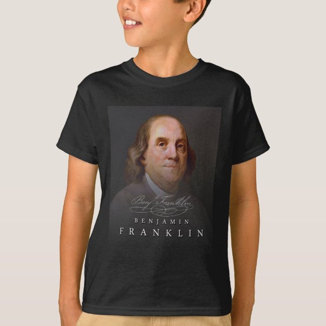 Fjärde grundande Far Ben Benjamin Franklin Tee (Framsida)