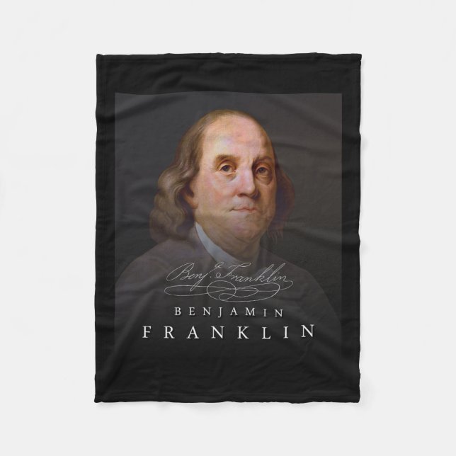 Fjärde grundande Far Ben Benjamin Franklin Tee Fleecefilt (Framsidan)